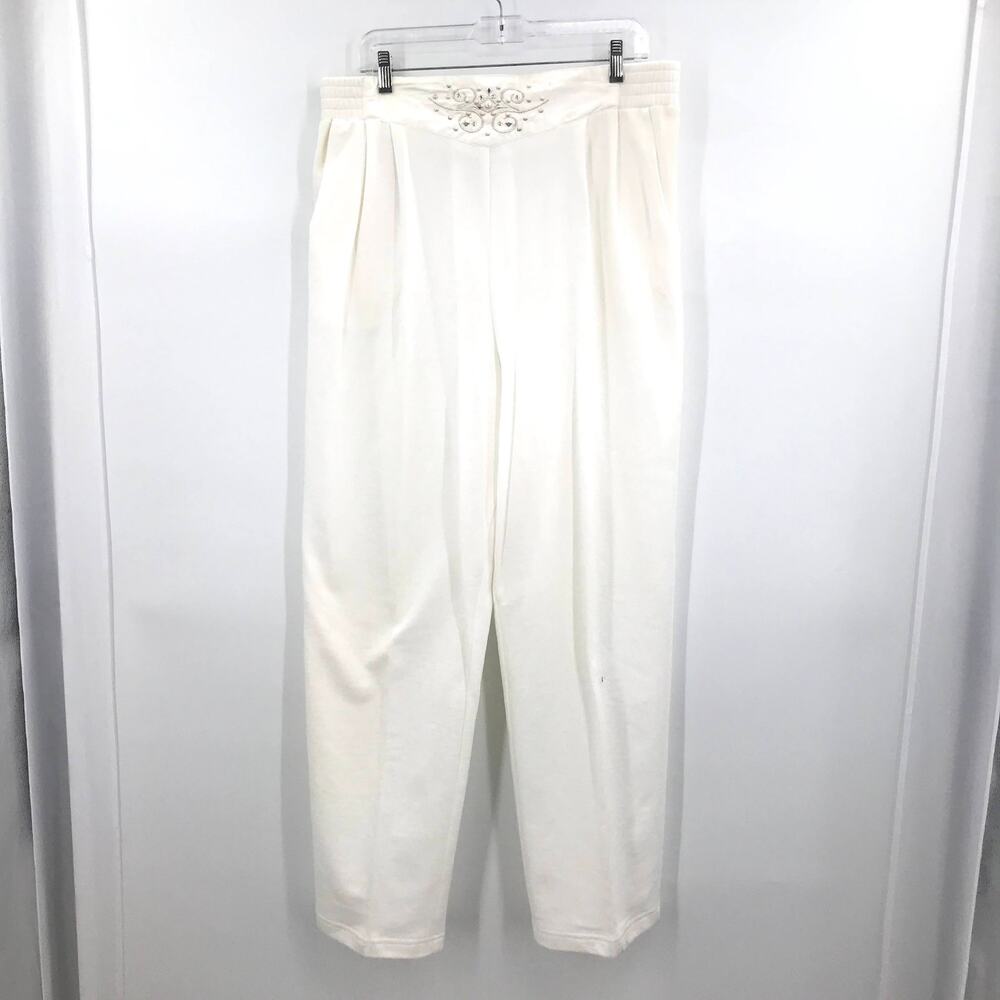 Saint Germain Vintage 2 Piece Sequin High Waist Padded Shirt & Pant Set XL New - Picture 3 of 8